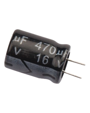 Capacitor Electrolítico 470 MF 16 V. - SYSCOM 0470M0016V. Radiocomunicación SYSCOM 0470M0016V