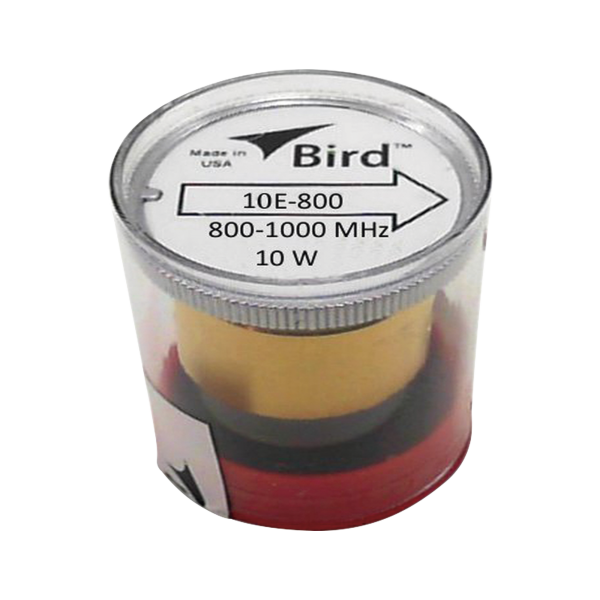 Elemento de 10 Watt en linea 7/8" para Wattmetro BIRD 43 en Rango de Frecuencia de 800 a 1000 MHz. - BIRD TECHNOLOGIES 10E-800. Radiocomunicación BIRD TECHNOLOGIES 10E-800