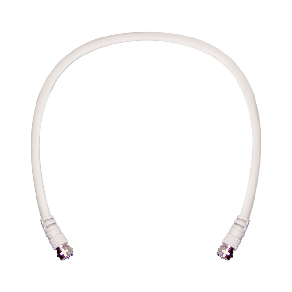 Jumper Coaxial con Cable Tipo RG-6 en Color Blanco de 60.96 centímetros de Longitud y Conectores F Macho en Ambos Extremos. 75 Ohm de Impedancia. - WILSONPRO / WEBOOST 950-602. Radiocomunicación WILSONPRO / WEBOOST 950-602