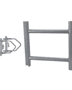 Montaje de Soporte Lateral en Forma de H para Instalar Antenas Colineales de Fibra de Vidrio a una Separación de 38 cm. de la Torre. - TELEWAVE