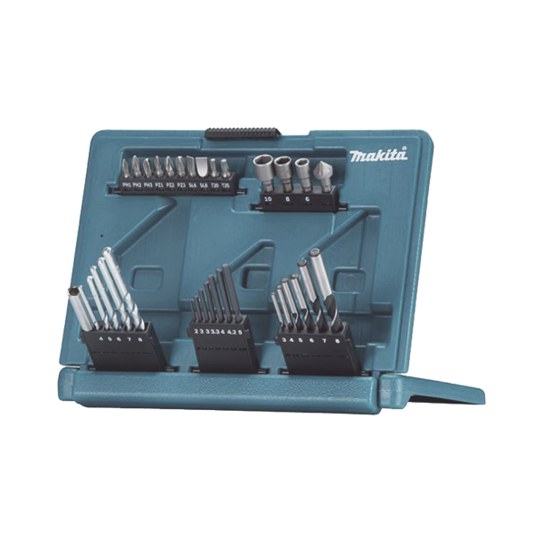 Juego de accesorios multipropósito 33 piezas estuche tipo tablet. - MAKITA B-49389. Automatización  e Intrusión MAKITA B-49389