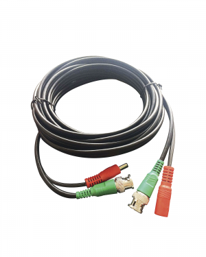 Cable Coaxial armado con conector BNC y Alimentación
