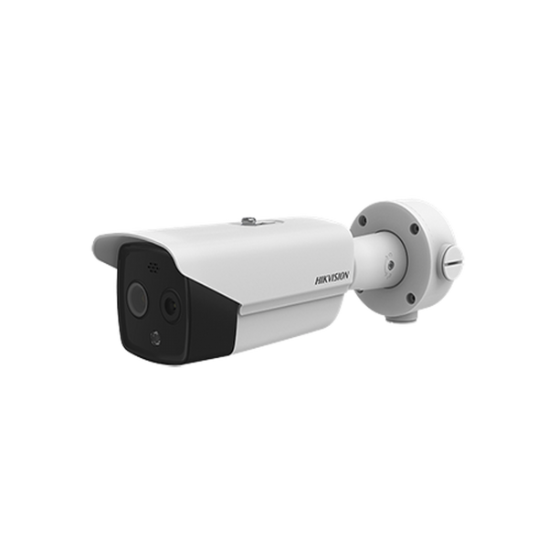 Turret IP Dual / Térmica 6 mm (320X 240 ) / Óptico 8 mm (4 Megapixel) / 40 mts IR / IP67 / PoE / Termométrica / Detección de Temperatura - HIKVISION DS-2TD2617-6/PA. Videovigilancia HIKVISION DS-2TD2617-6/PA