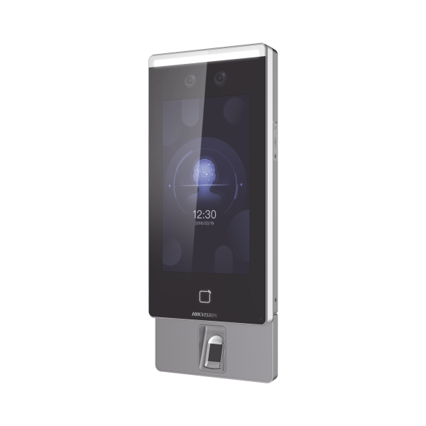 Biométrico Touch de Reconocimiento Facial ULTRA Rápido con función de TV Portero / [Incluye módulo de Huellas] /  Códigos QR / Algoritmo de alta tecnología Deep Learning  / Camara 2 MP compatible con NVRs y DVRs H - HIKVISION DS-K1T607EF. Videovigilancia HIKVISION DS-K1T607EF