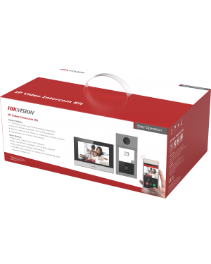 Kit de Videoportero IP WiFi con llamada a App de Smartphone (HikConnect) / Programación por Interfaz Web / Frente de calle IK08 & IP65 / Soporta PoE - HIKVISION DS-KIS604-P(B). Videovigilancia HIKVISION DS-KIS604-P(B)