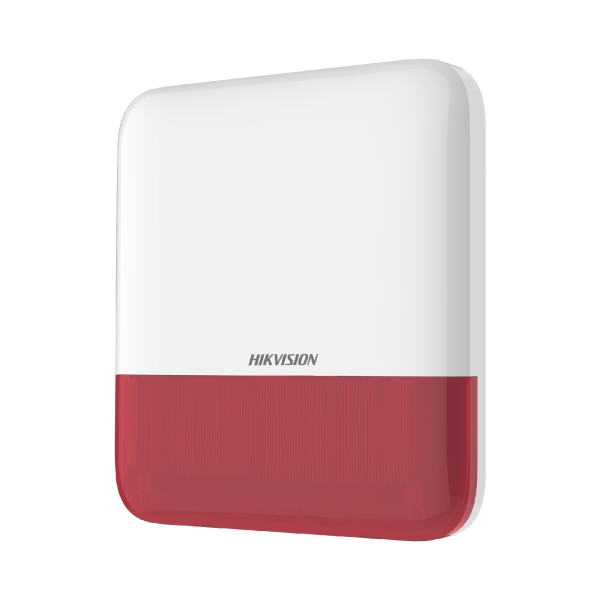 Sirena Inalámbrica con Estrobo Rojo para Exterior / 110 dB - HIKVISION DS-PS1-E-WB/R. Automatización  e Intrusión HIKVISION DS-PS1-E-WB/R