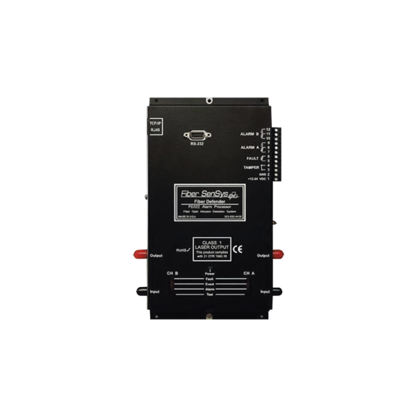Sensor de Seguridad Perimetral de 2 Zonas/ Detección por Fibra Óptica Sensitiva/ Rango de 0 a 500 metros de protección - OPTEX FD322. Automatización  e Intrusión OPTEX FD322