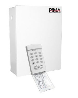 Kit de Alarma de 6 zonas y teclado LED delgado. Triple comunicador RADIO/Teléfono/GSM. Incluye gabinete - PIMA H6-RX6-K. Automatización  e Intrusión PIMA H6-RX6-K
