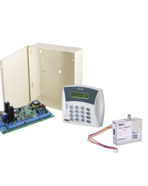 Panel de alarma Hibrido de 8 a 16 zonas soporta receptor inalámbrico y cuádruple comunicador ala central línea telefónica