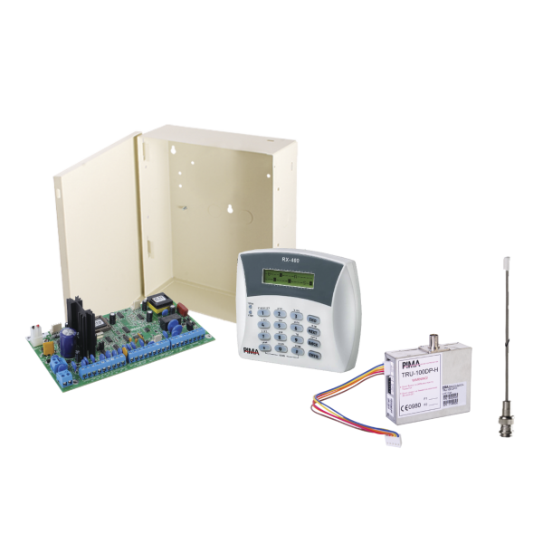 Panel de alarma Hibrido de 8 a 16 zonas soporta receptor inalámbrico y cuádruple comunicador ala central línea telefónica