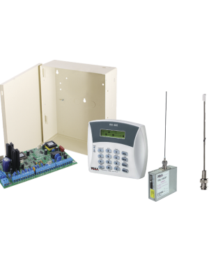 .Panel de alarma Hibrido de 8 a 16 zonas soporta receptor inalámbrico y cuádruple comunicador ala central línea telefónica