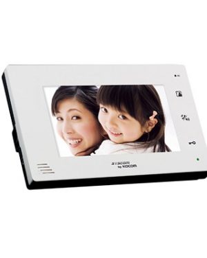 Monitor adicional color blanco manos libres con pantalla LCD a color de 7' - KOCOM KCV-A374. Videovigilancia KOCOM KCV-A374