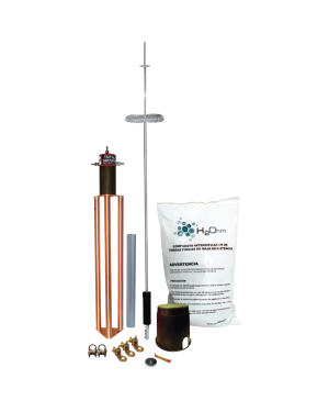 Kit de Pararrayo para Torre o Poste tipo Dipolo Corona con Electrodo y Accesorios de instalación. - TOTAL GROUND KIT-DIPOLO-T. Radiocomunicación TOTAL GROUND KIT-DIPOLO-T