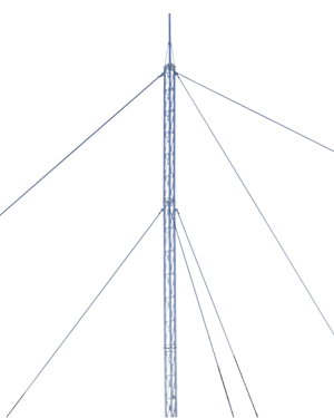 Kit de Torre Arriostrada de Techo de 9 m con Tramo STZ30 Galvanizado Electrolítico (No incluye retenida). - SYSCOM TOWERS KTZ-30E-009P. Radiocomunicación SYSCOM TOWERS KTZ-30E-009P