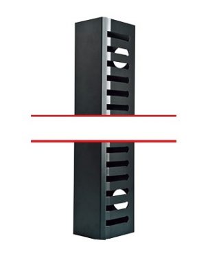 Kit organizador vertical de cable sencillo para rack abierto de 45 unidades - LINKEDPRO LPCV-45S. Radiocomunicación LINKEDPRO LPCV-45S