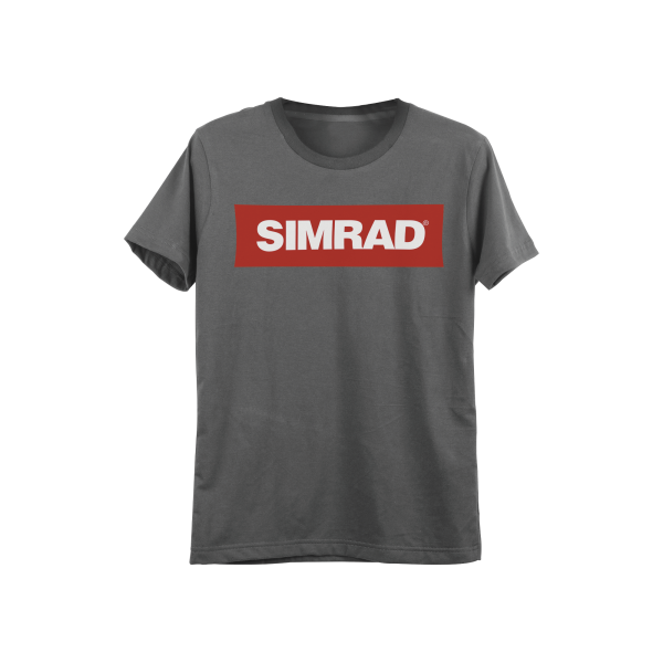 Playera gris talla chica con logo de SIMRAD. - SIMRAD PLA-SIM-SM. Radiocomunicación SIMRAD PLA-SIM-SM