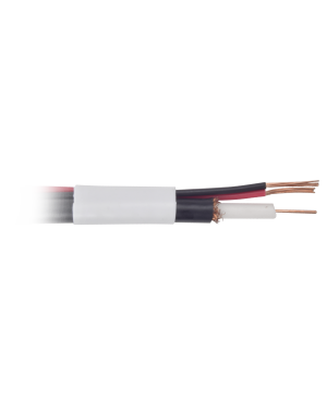 Bobina de cable coaxial RG59 de 152 m con 95% de cobre y 2 conductores calibre 18 para alimentación