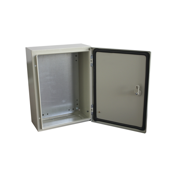 Gabinete de Acero IP66 Uso en Intemperie (300 x 400 x 200 mm) con Placa Trasera Interior y Compuerta Inferior Atornillable (Incluye Chapa y Llave). - PRECISION PST-3040-20A. Radiocomunicación PRECISION PST-3040-20A