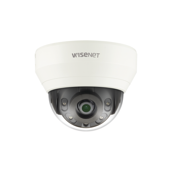 Cámara IP Tipo Domo Interior 4 Megapíxel / Lente 6mm / IR 20M / WDR 120db / H.265 & WiseStream / Micrófono Interconstruido - Hanwha Techwin Wisenet QND-7030R. Videovigilancia Hanwha Techwin Wisenet QND-7030R