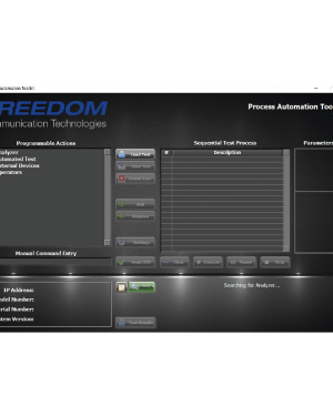 Kit de Herramientas en Software para Automatización de Procesos en Analizadores FREEDOM. - FREEDOM COMMUNICATION TECHNOLOGIES R8-PAT. Radiocomunicación FREEDOM COMMUNICATION TECHNOLOGIES R8-PAT