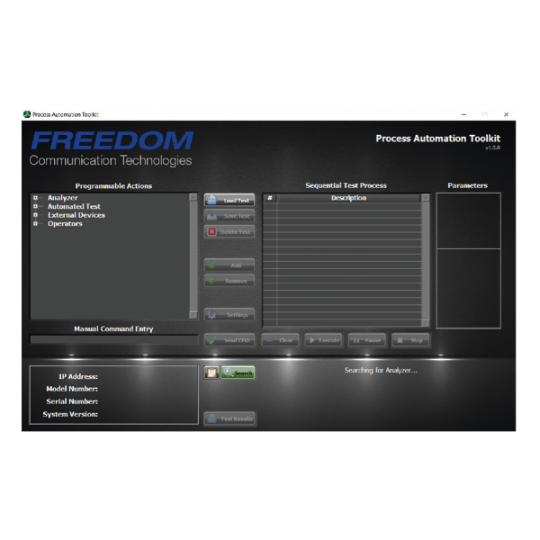Kit de Herramientas en Software para Automatización de Procesos en Analizadores FREEDOM. - FREEDOM COMMUNICATION TECHNOLOGIES R8-PAT. Radiocomunicación FREEDOM COMMUNICATION TECHNOLOGIES R8-PAT