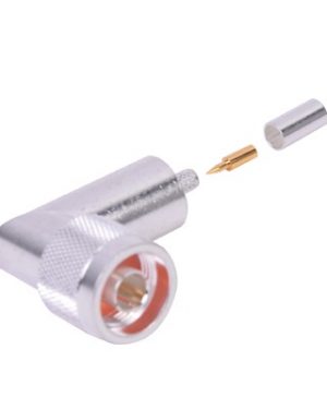 Conector N macho en A/R de anillo plegable para cable RG-142/U. - RF INDUSTRIES