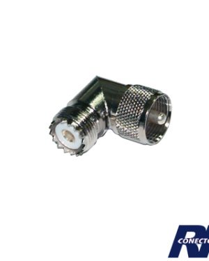 Adaptador en A/R de conector UHF Macho (PL-259) a UHF Hembra (SO-239). - RF INDUSTRIES