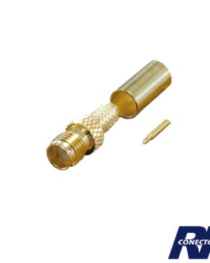 Conector SMA hembra inverso de anillo plegable para cable RG-58/U