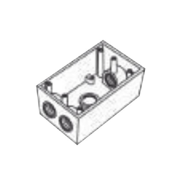Caja Condulet FS de 1/2" ( 12.7mm ) con cuatro bocas a prueba de intemperie. - RAWELT RR-0283. Videovigilancia RAWELT RR-0283