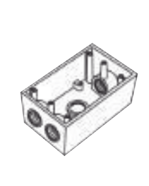 Caja Condulet FS de 3/4" ( 19.05 mm ) con cuatro bocas a prueba de intemperie. - RAWELT RR-0284. Videovigilancia RAWELT RR-0284