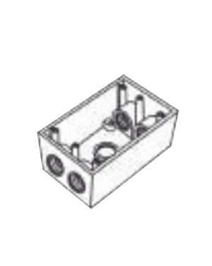 Caja Condulet FS de 1/2" ( 12.7 mm ) con cinco bocas a prueba de intemperie. - RAWELT RR-0287. Videovigilancia RAWELT RR-0287