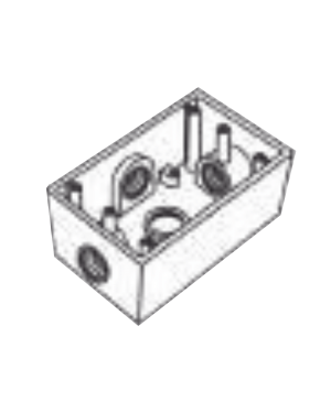 Caja Condulet FS de 1/2" ( 12.7 mm ) con cuatro bocas a prueba de intemperie. - RAWELT RR-0454. Videovigilancia RAWELT RR-0454