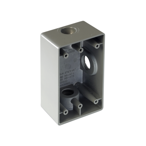 Caja Condulet FS de 1/2" ( 12.7 mm) con tres bocas a prueba de intemperie. - RAWELT RR-0480. Videovigilancia RAWELT RR-0480