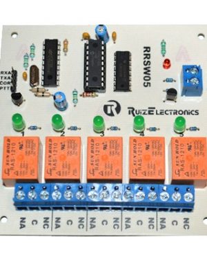 Tarjeta decodificadora para radio switch 5 zonas con DTMF. - Ruiz Electronics RRSW05. Radiocomunicación Ruiz Electronics RRSW05