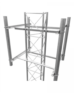 Brazo lateral de 4 sectores recomendado para antenas sectoriales con angulo de apertura de 90° (o similar). - SYSCOM TOWERS S-BLU-4SECG. Radiocomunicación SYSCOM TOWERS S-BLU-4SECG