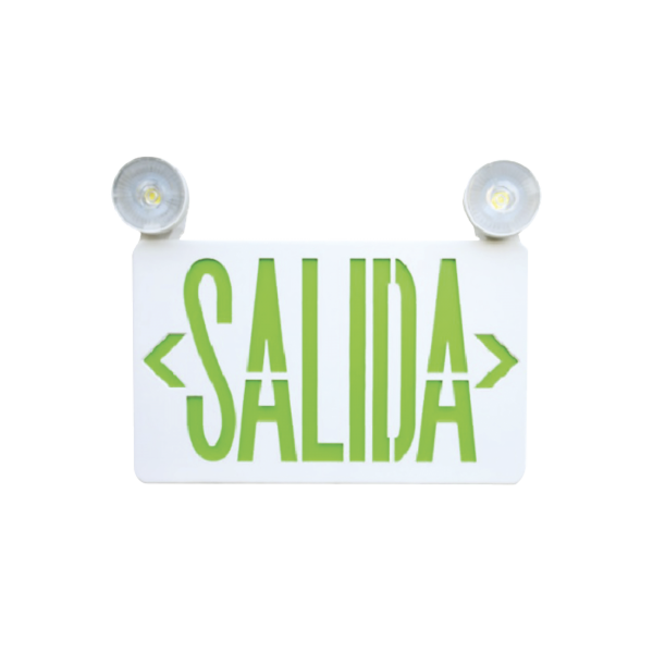 Letrero LED de SALIDA con Luz de Emergencia/Montaje Universal (pared