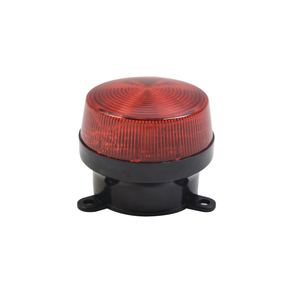 Mini estrobo color Rojo con montaje de pestaña. - SFIRE SF-STRR. Automatización  e Intrusión SFIRE SF-STRR
