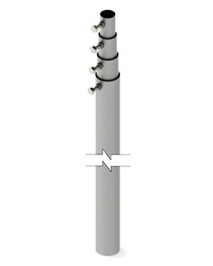Mástil Telescópico de 12 m. (Requiere accesorios de Instalación) - SYSCOM TOWERS SLM-12. Radiocomunicación SYSCOM TOWERS SLM-12