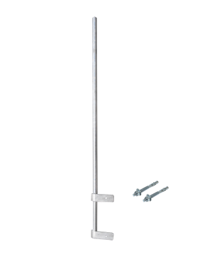 Mástil Liviano de Pared de 1.5 m (Diam. 1-1/4") con Cejas de Fijación  Soldadas