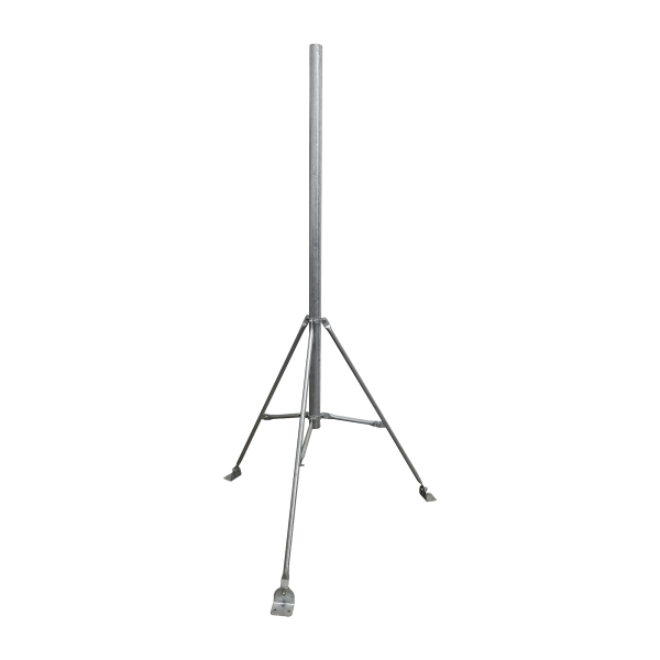 Mástil de 2" x 1.5 metros con Tripie para Instalación en losa. Acero Galvanizado en Caliente. - SYSCOM TOWERS SM-TR1.5. Videovigilancia SYSCOM TOWERS SM-TR1.5