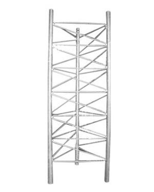 Tramo de Torre Arriostrada de 3 m x 90 cm de Cara para Zonas Húmedas. Hasta 120 metros de elevación. - SYSCOM TOWERS STZ-90G. Radiocomunicación SYSCOM TOWERS STZ-90G