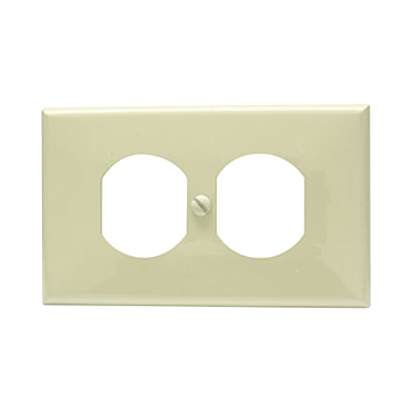 Placa de plástico para contacto dúplex color marfil. - SURTEK SYS-136600. Videovigilancia SURTEK SYS-136600