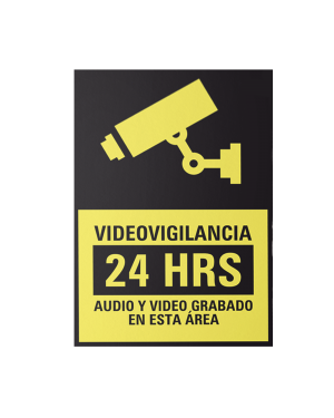 Letrero de Videovigilancia en Poliestireno / Paquete con 10 - SYSCOM SYSLETVID/10. Videovigilancia SYSCOM SYSLETVID/10