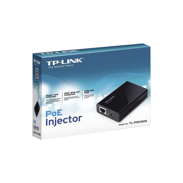 Inyector PoE Gigabit 802.3 af 1 puerto 10/100/1000 Mbps - TP-LINK TL-POE150S. Videovigilancia TP-LINK TL-POE150S