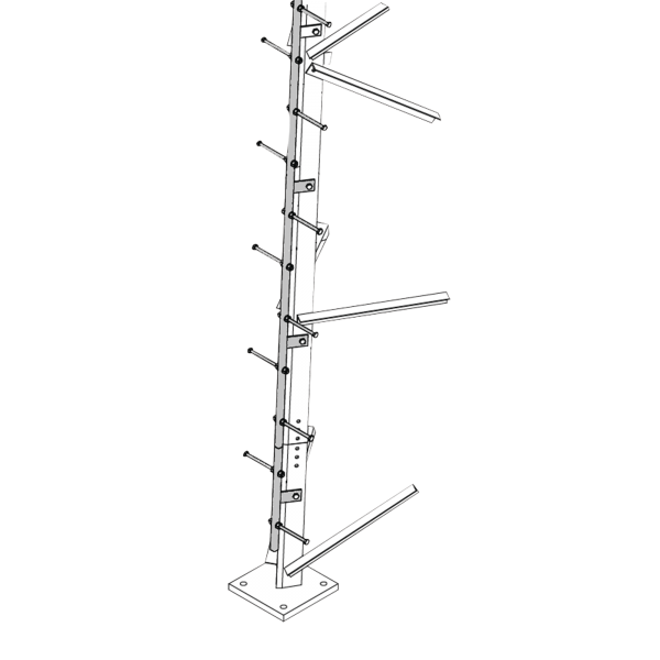 Escalera de 3 m Tipo Perno con Sección Soldada para Torres SUPER TITAN Secciones 13 a 21. - Trylon TRY-ST-STEPW. Radiocomunicación Trylon TRY-ST-STEPW