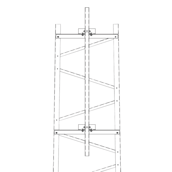 Brazo para Sección #11 Torre Titan con Herrajes y Mástil de 6' (1.8m). - Trylon TRY-TFM11. Radiocomunicación Trylon TRY-TFM11