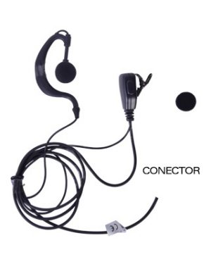 Micrófono - audífono de solapa ajustable al oído para KENWOOD TK3230/ 3000/ 3402/ 3312/ 3360/ 3170