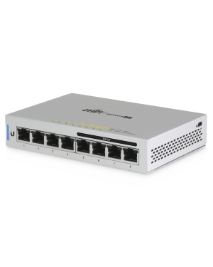 Switch UniFi Administrable capa 2 de 8 puertos Gigabit (4 Puertos Gigabit PoE 802.3af y 4 puertos Gigabit ethernet) 60W - UBIQUITI NETWORKS US-8-60W. Videovigilancia UBIQUITI NETWORKS US-8-60W