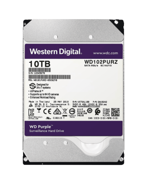 Disco duro WD de 10TB / 7200RPM / Optimizado para Videovigilancia - Western Digital (WD) WD102PURZ. Videovigilancia Western Digital (WD) WD102PURZ