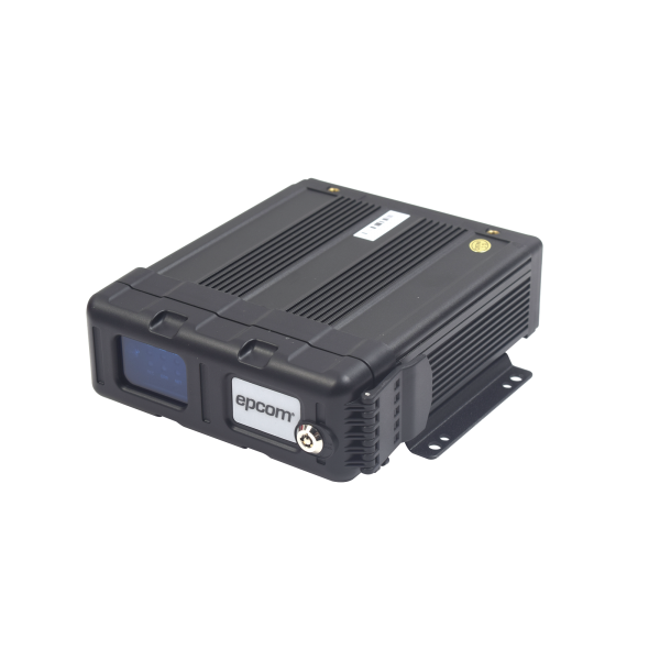 DVR móvil tribrido / no soporta transmisión de vídeo remota / almacenamiento en memoria SD / 4 canales AHD hasta 2MP + 1 canal IP hasta 2MP / compresión de vídeo H.265 / - EPCOM XMR401SAHD/V2. Videovigilancia EPCOM XMR401SAHD/V2